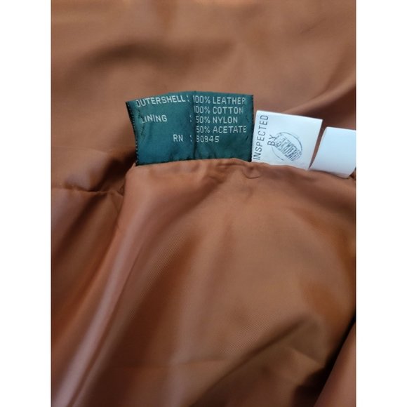 Orvis Leather Suede Outdoor Vest Tan Size Large - Picture 8 of 8